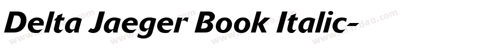 Delta Jaeger Book Italic字体转换